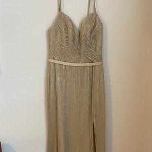 NWT Gold Floor Length Gown